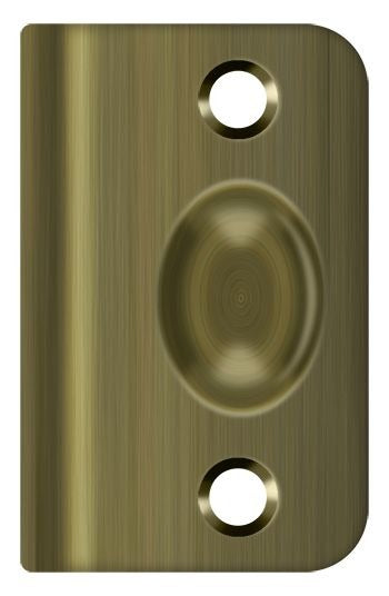 DELTANA Deltana SPB349U5 Strike Plate Ball Catch Roller Catch Antique Brass
