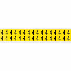 BRADY Brady 3420-4 Repositionable Numbers And Letters Labels Vinyl Cloth 0.75 H x 0.563 W in