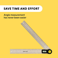 General Tools 823 Digital Angle Finder Ruler - 10-Inch Stainless Steel Measurement Tool
