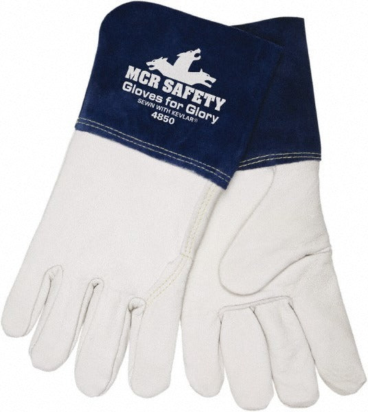 MCR SAFETY Mcr Safety 4850M Welding Heat Protective Glove Leather Medium