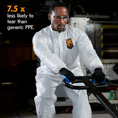 KleenGuard 44317 A40 Liquid and Particle Protection Coveralls 4XL White 25 Pack
