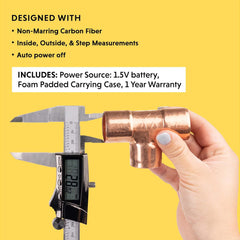 General Tools 147 Digital Caliper 6 Inches Precision Measuring Tool Stainless Steel Ruler
