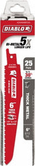 DIABLO Diablo DS0608BFD25 Bi-metal Recip Saw Blade 6 in 25 Pack