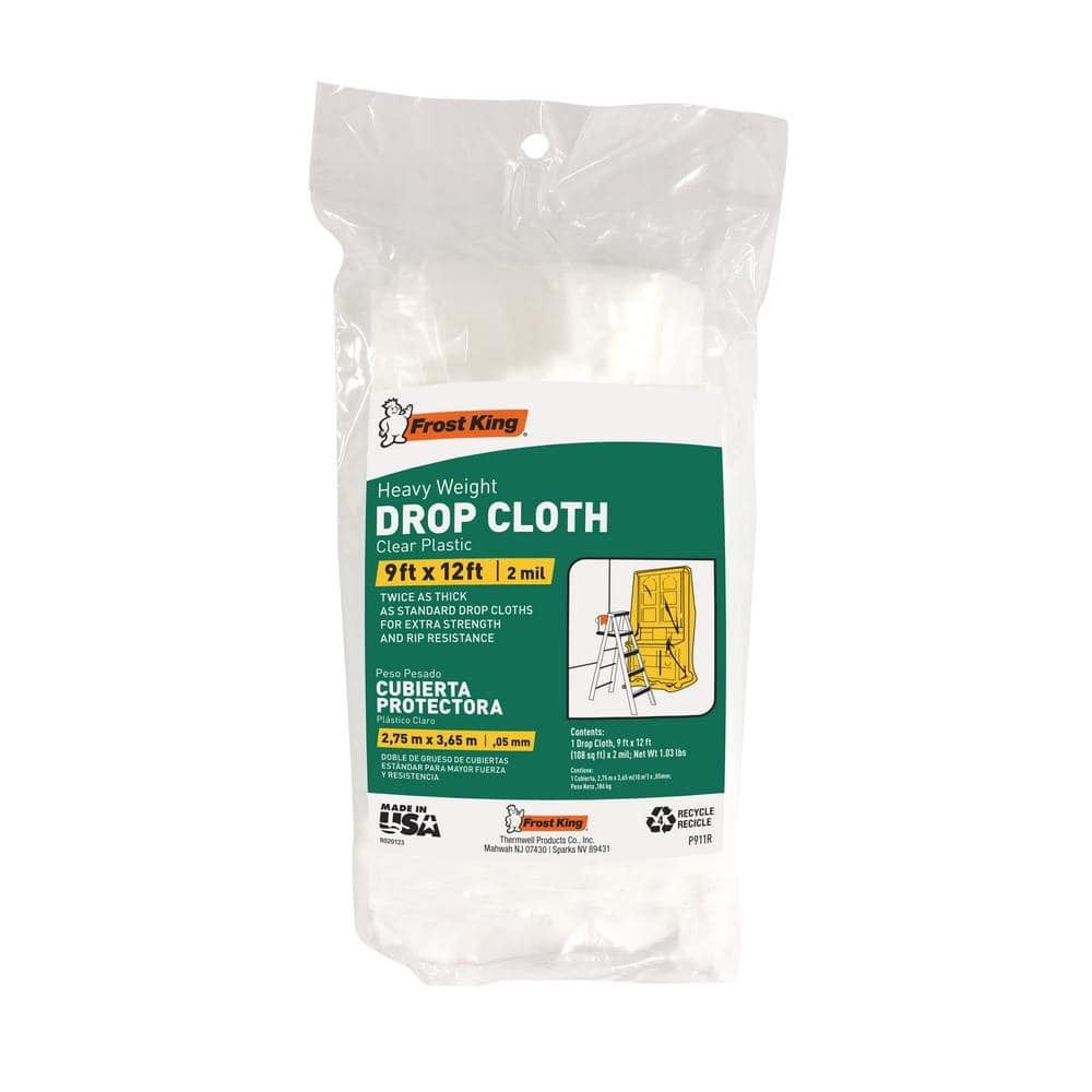 FROST KING Frost King P911R Drop Cloth 2 mil (9 ft x 12 ft)