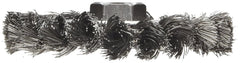Weiler 13106 Dualife 5/8-11 Arbor 4 Diameter Knotted Wire Wheel Brush Steel Bristles 0.014 Wire Size