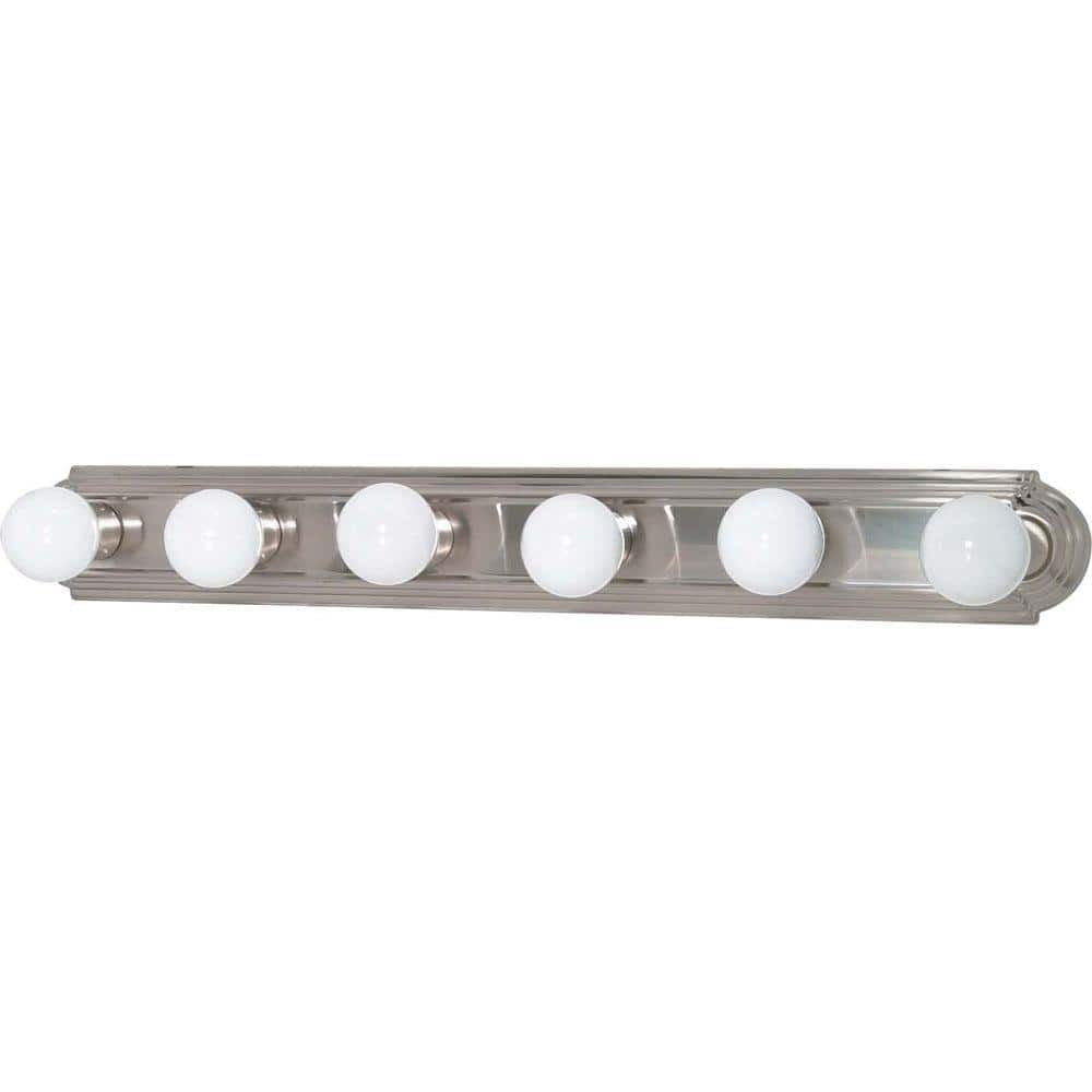 SATCO-NUVO Satco-Nuvo 60/302 6-Light Vanity Racetrack 100W Max per Bulb (36 in) 60-302
