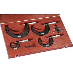 STARRETT Starrett 68041 Outside Micrometer Set 0-4 in 4 Pc