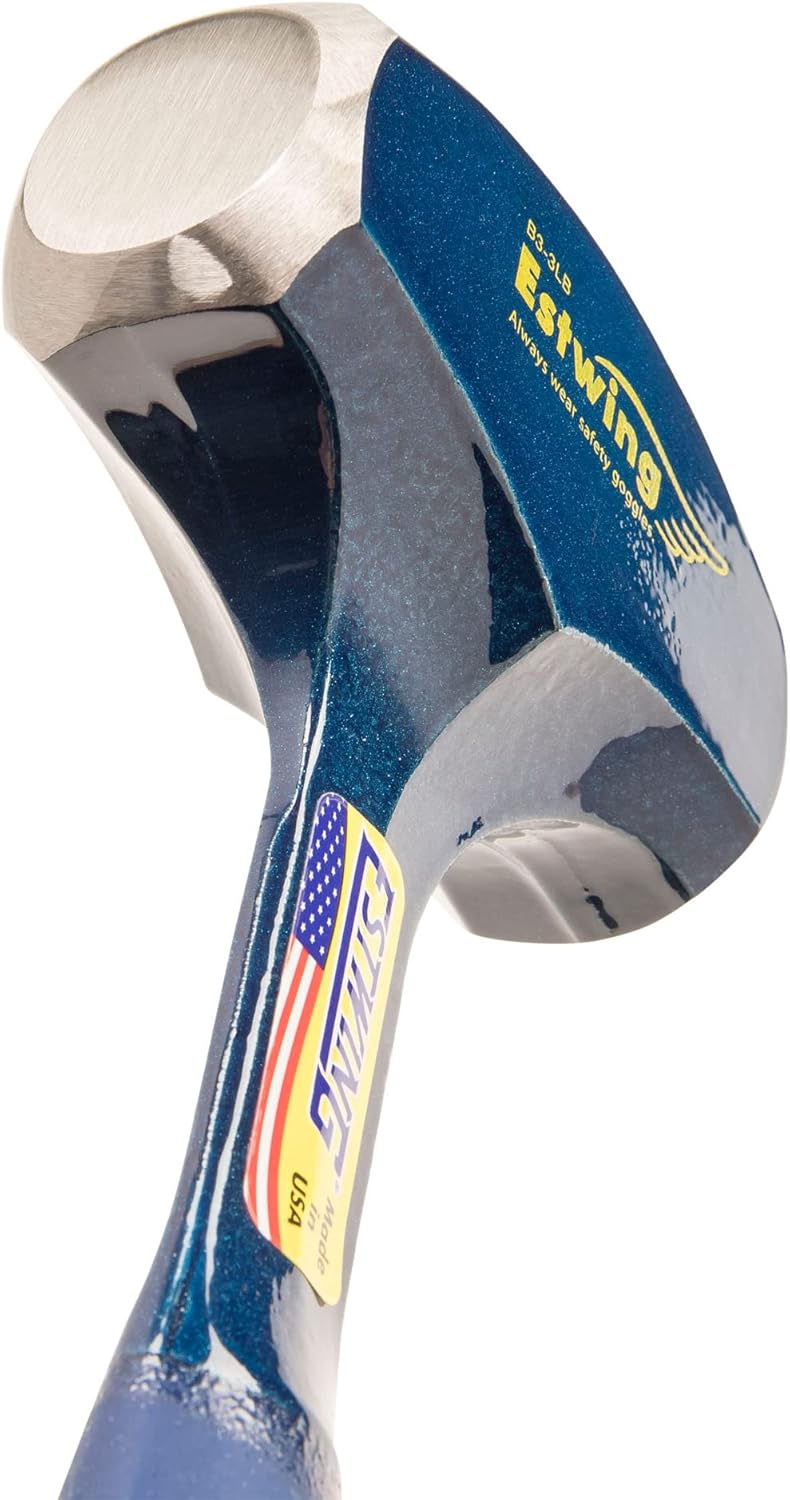 ESTWING Estwing B3-3LB Drilling/Crack Hammer 3-Pound Sledge Steel Construction Shock Reduction Grip