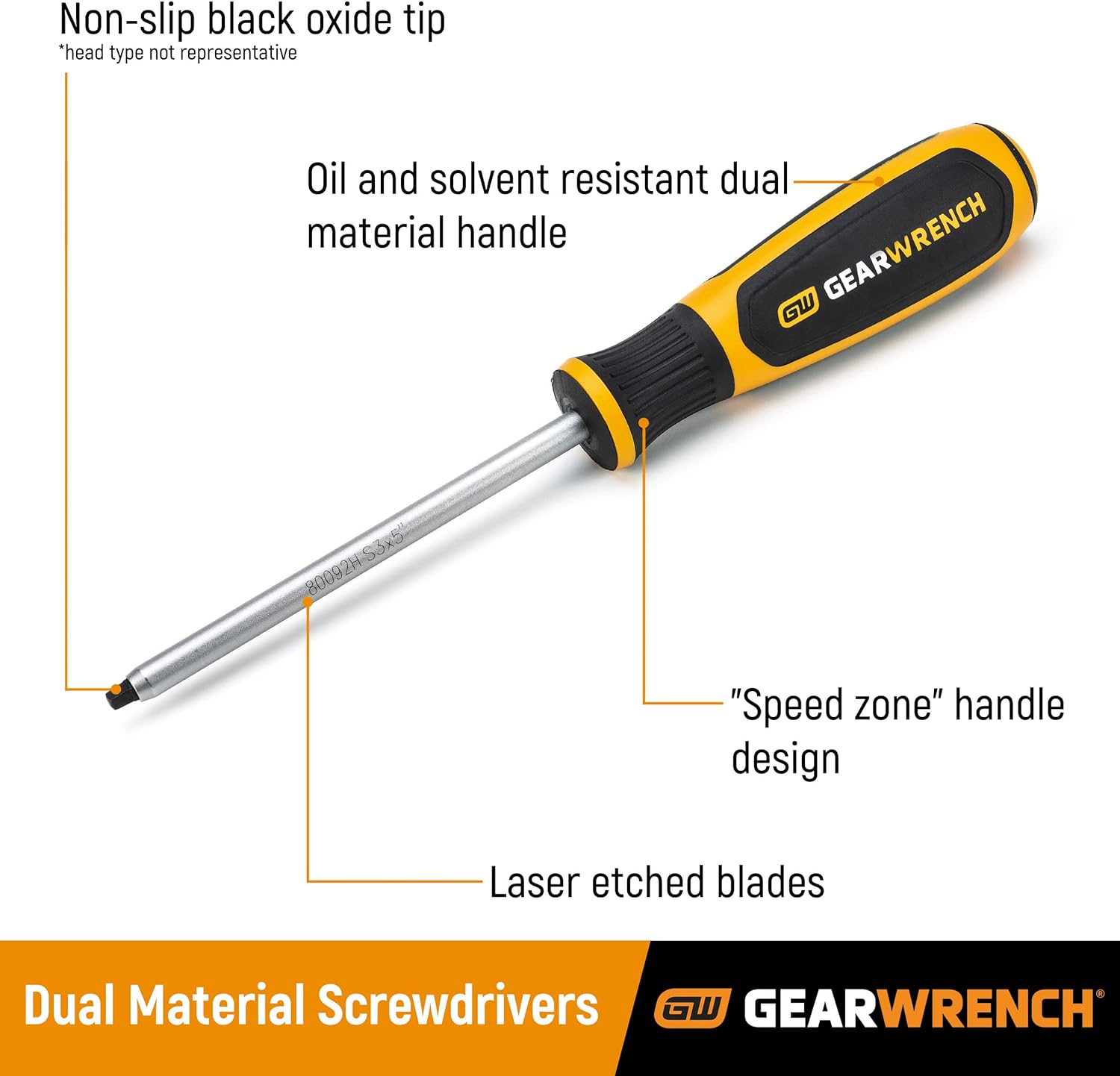 GEARWRENCH GEARWRENCH 80004H #1 x 6 Phillips Dual Material Screwdriver