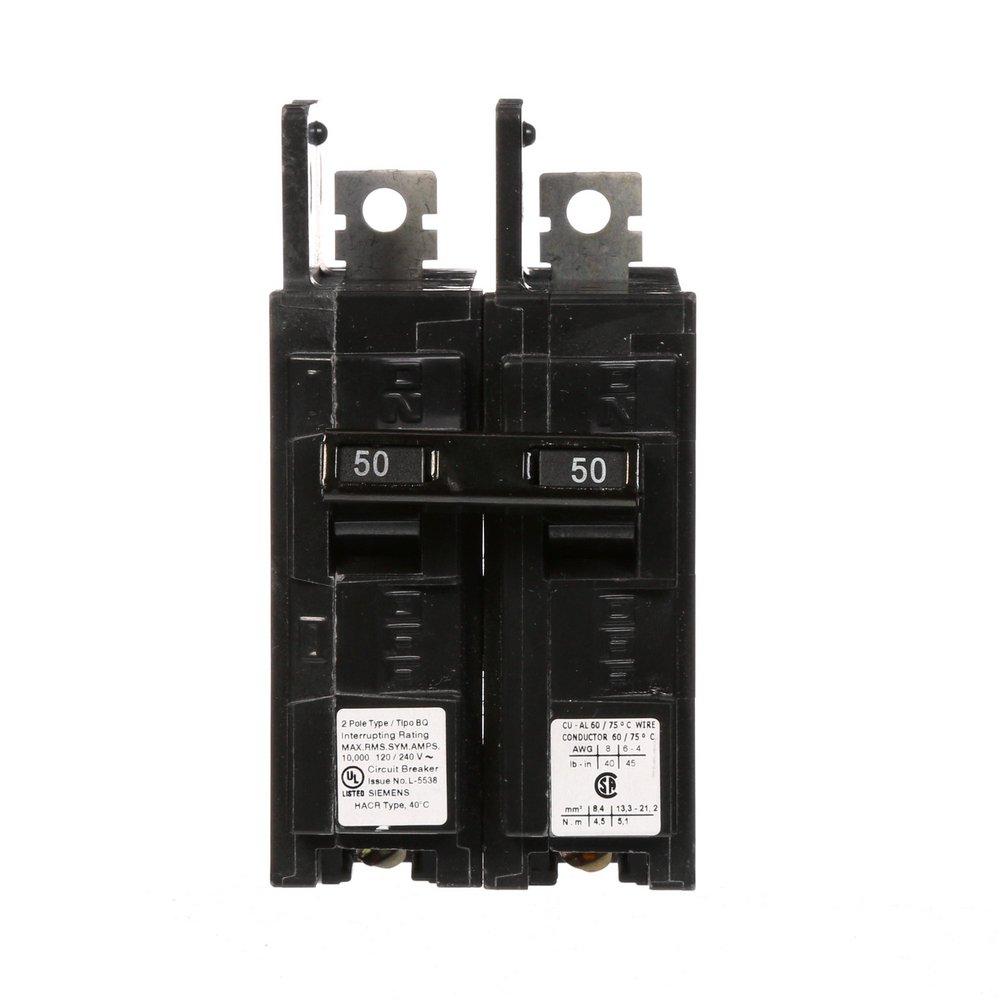 SIEMENS Siemens BQ2B050 2-Pole 50 Amp 120/240 Volt 10 K Circuit Breaker