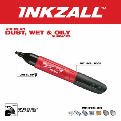 MILWAUKEE Milwaukee 48-22-3130 Chisel Tip Marker Black 144 Pack