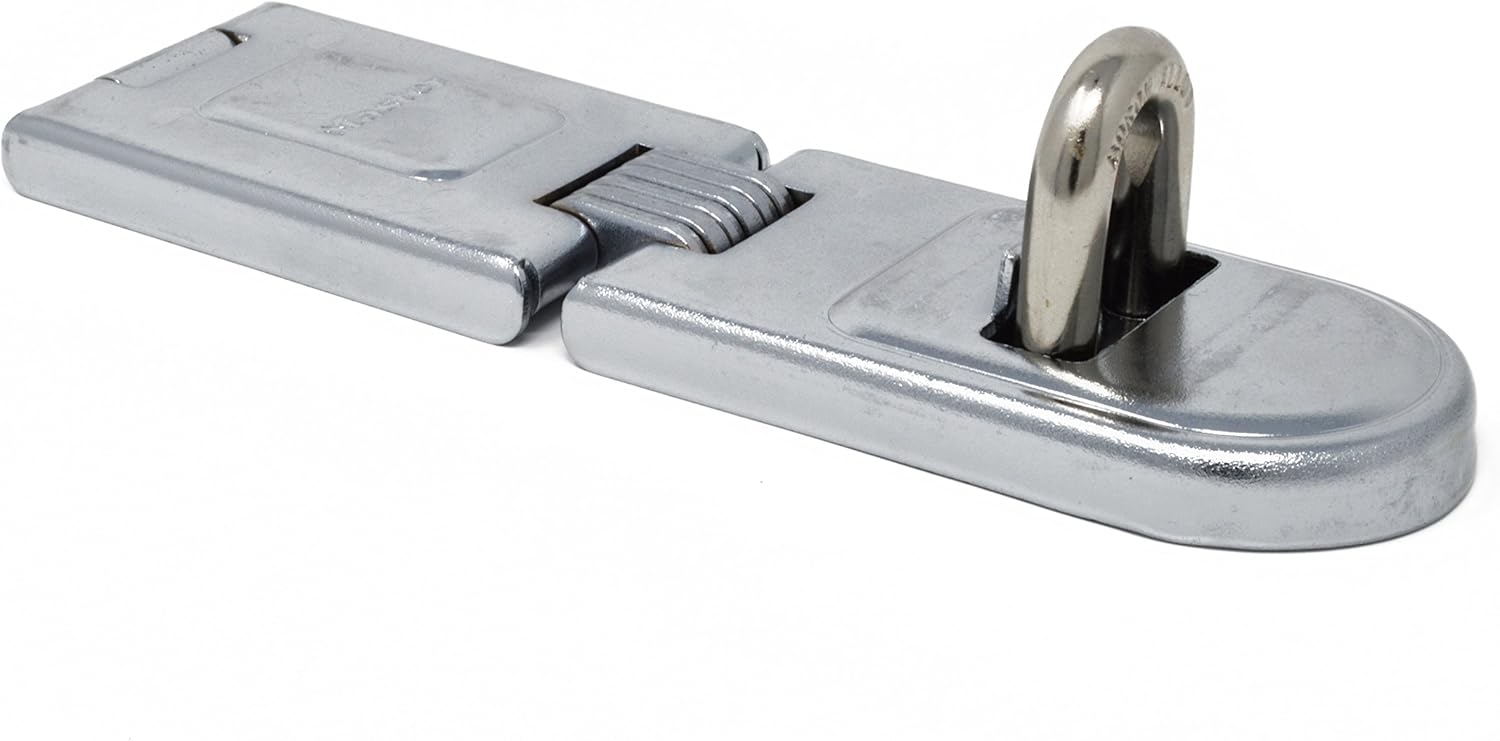 MASTER LOCK Master Lock 720DPF 6-1/4 Long Zinc Plated Hardened Steel Single Hinge Hasp