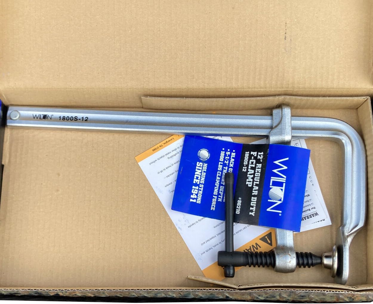 WILTON Wilton 86210 Regular Duty F-Clamp 12 Inch 5-1/2 Inch Throat