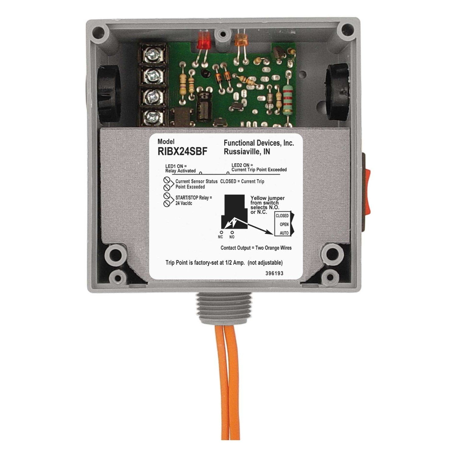 FUNCTIONAL DEVICES RIBX24SBF CURRENT SWITCHES