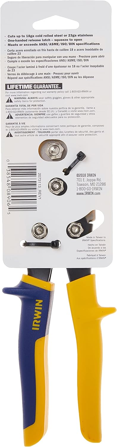 IRWIN IRWIN 2073113 Aviation Snip Straight 9-1/2 (241 mm) Replacement MPN