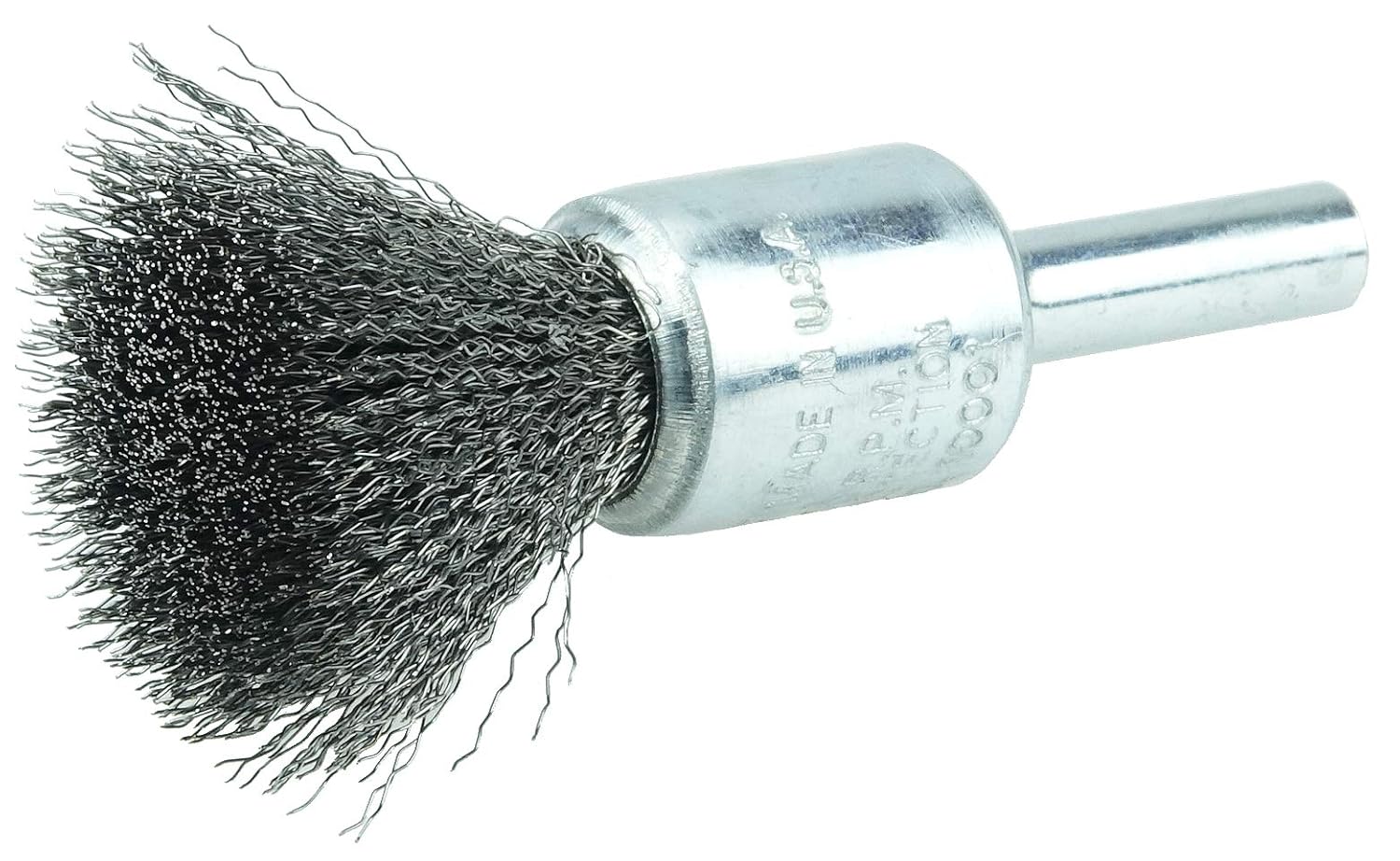 WEILER Weiler 10001 1/2 Inch Crimped Wire End Brush .006 Steel Fill Made in the USA