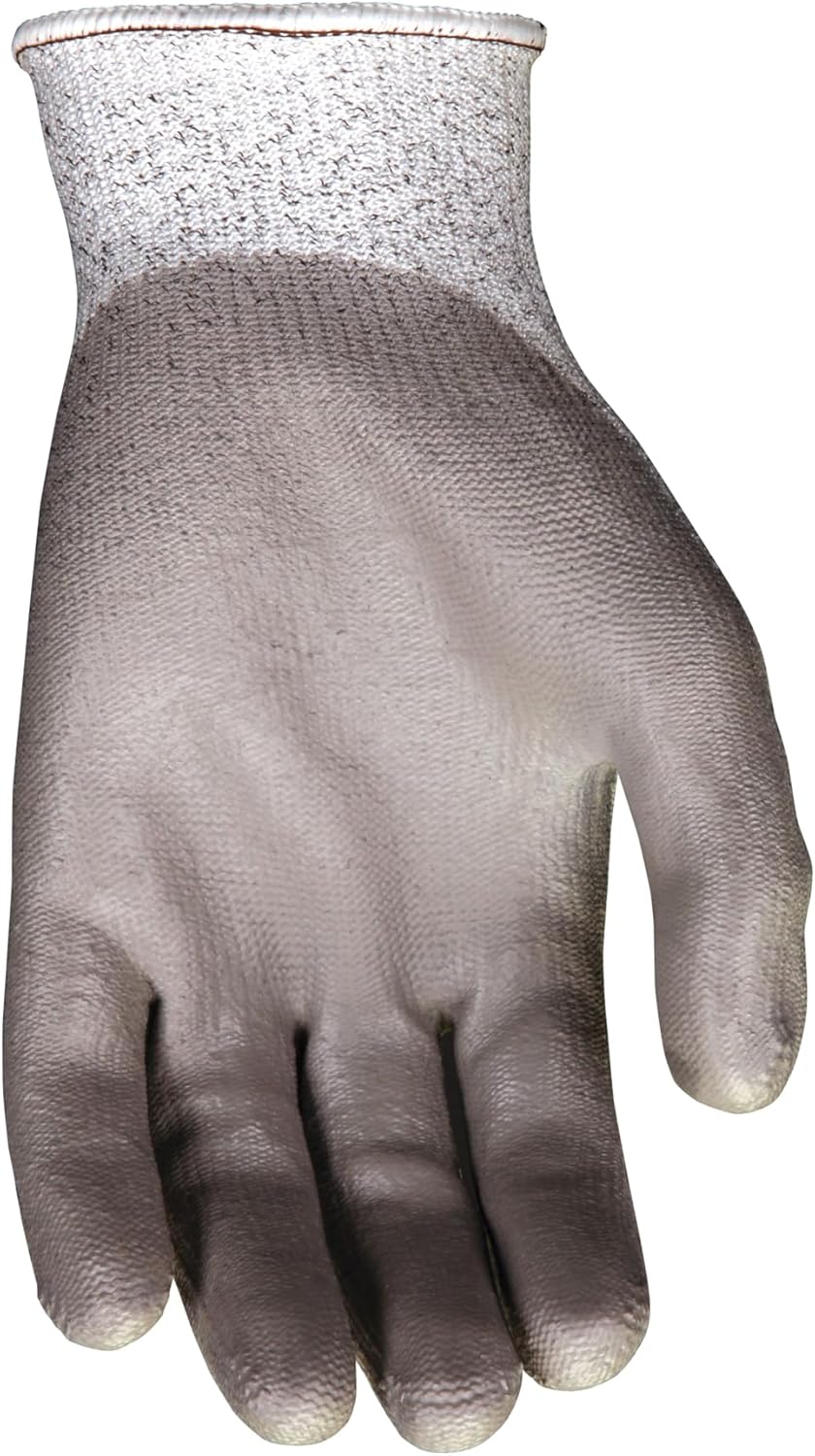 MCR SAFETY MCR Safety 9672M Memphis Dyneema Polyurethane Gloves Medium Gray White Pair