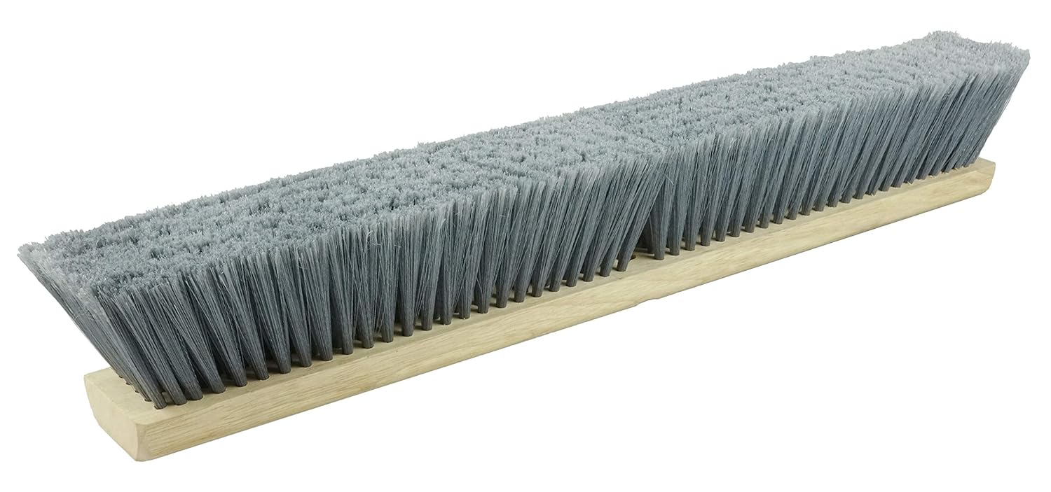 WEILER Weiler 42042 24 in Fine Sweep Floor Brush Flagged Silver Polystyrene Fill