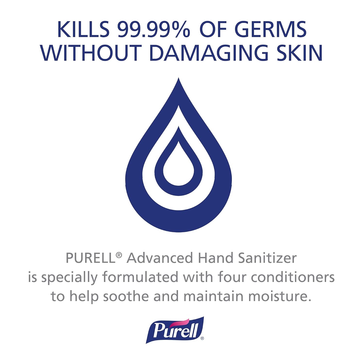 PURELL Purell 3659-12 Advanced Hand Sanitizer Gel Pump Bottle 12 Fl Oz Pack of 12