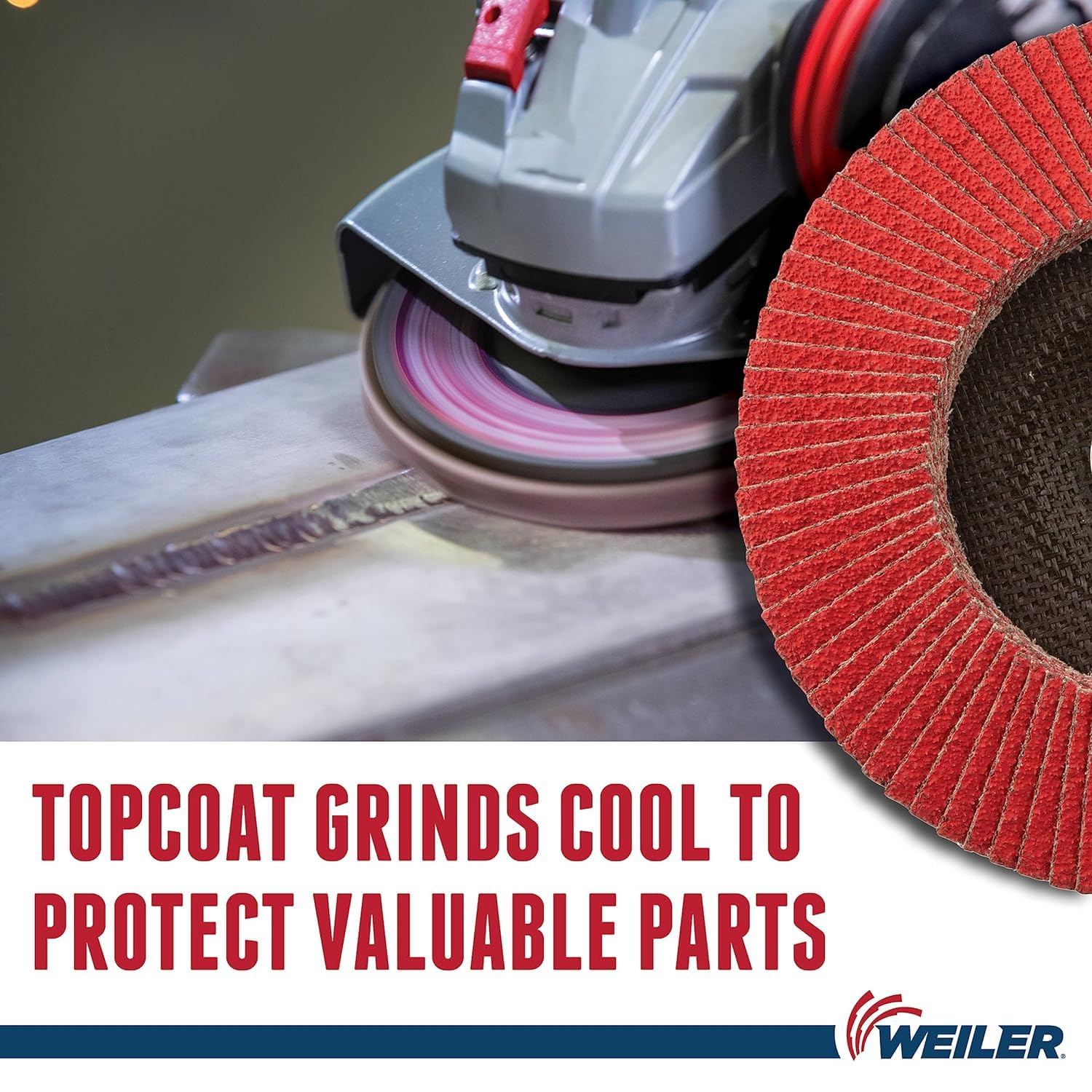 WEILER Weiler 50112 Saber Tooth 5/8-11 Arbor 7 Diameter 36 Grit Ceramic Phenolic Backing Angled Abrasive Flap Disc Pack of 10