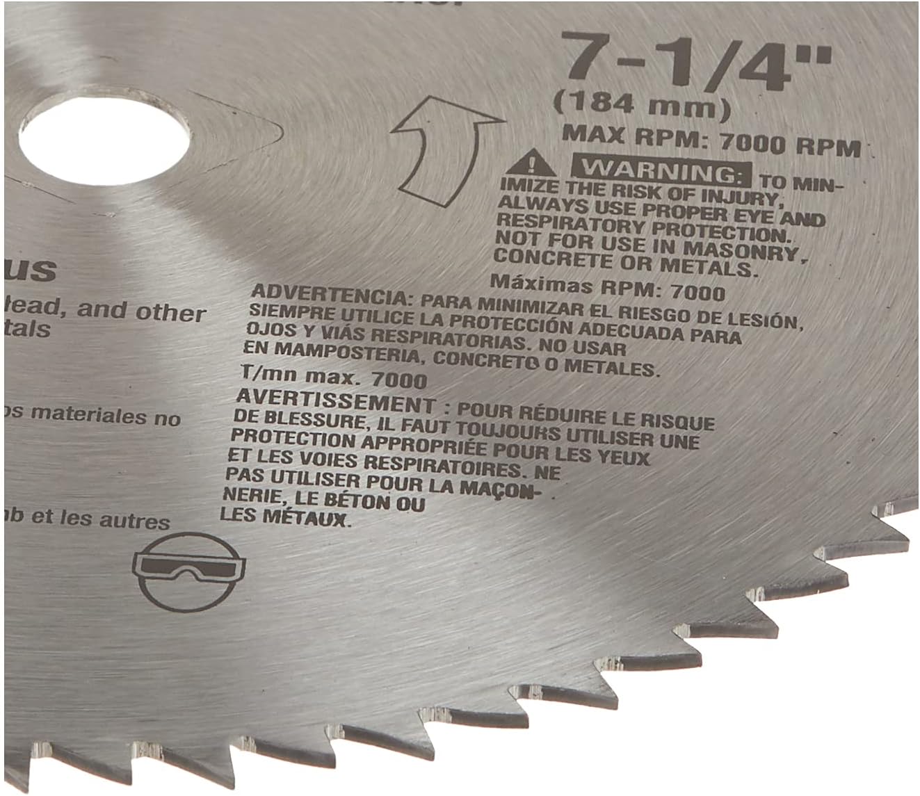DEWALT DeWalt DW3329 Circular Saw Blade 7-1/4 Inch 68 Tooth Metal Cutting