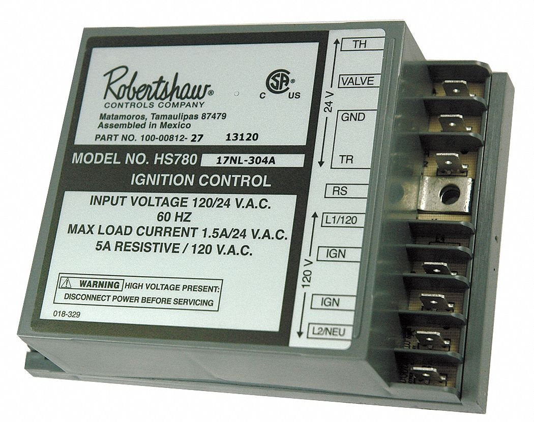 ROBERTSHAW Robertshaw 780-790 Hot Surface Ignition Module HS780-17NL-104A & HS780-17NL-304A 10-812-17 100-00812-27 Replacement MPN