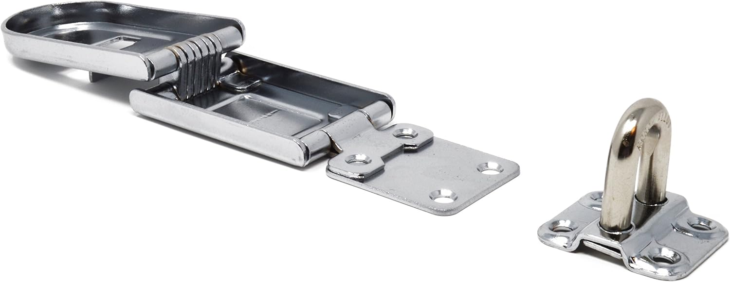 MASTER LOCK Master Lock 720DPF 6-1/4 Long Zinc Plated Hardened Steel Single Hinge Hasp
