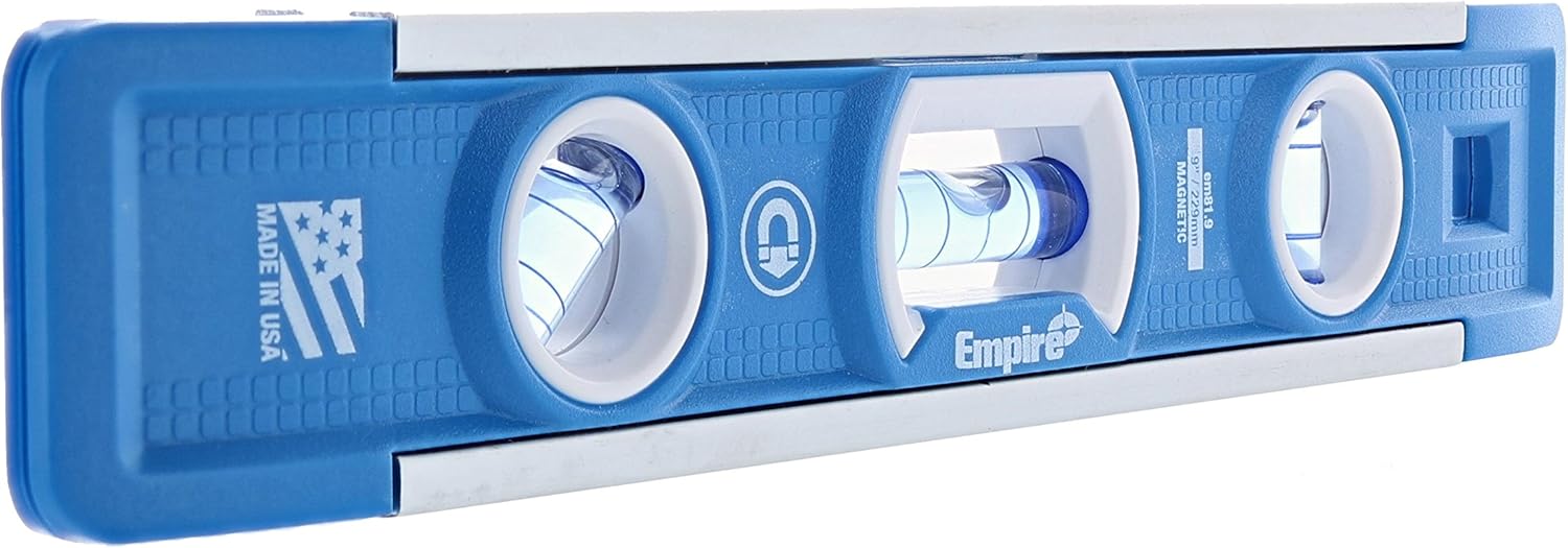 EMPIRE INDUSTRIES Empire EM81.9 True Blue 9-Inch Heavy-duty Magnetic Aluminum Torpedo Level Twin Pack