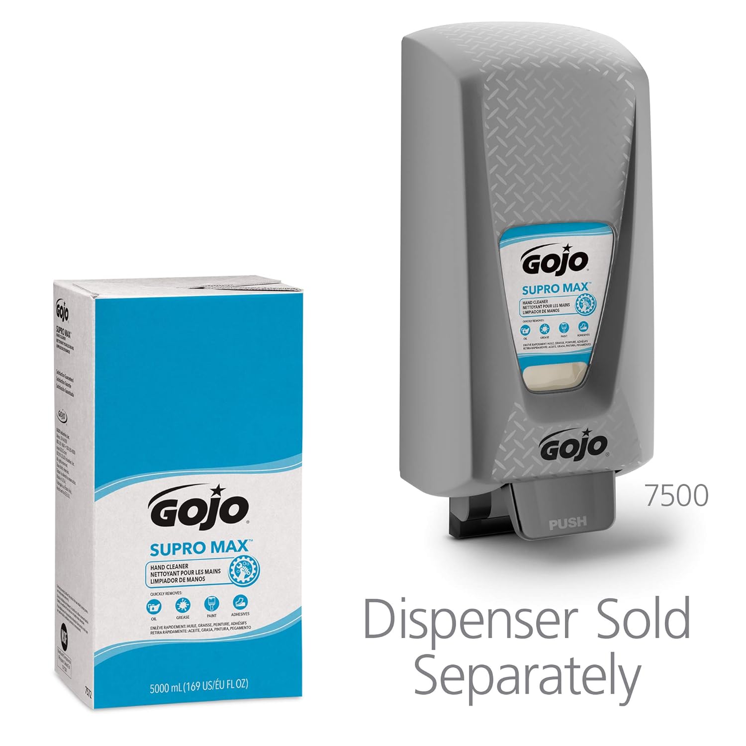 GOJO Gojo 7572-02 SUPRO MAX Hand Cleaner 5,000 mL Refill (Pack of 2) PRO TDX Dispenser
