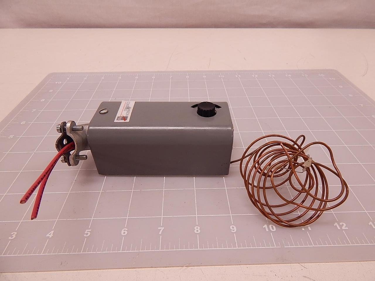 JOHNSON CONTROLS Johnson Controls A19ADB-1 Temperature Control 100/240F M/R Open-HI 6 INCH Cap