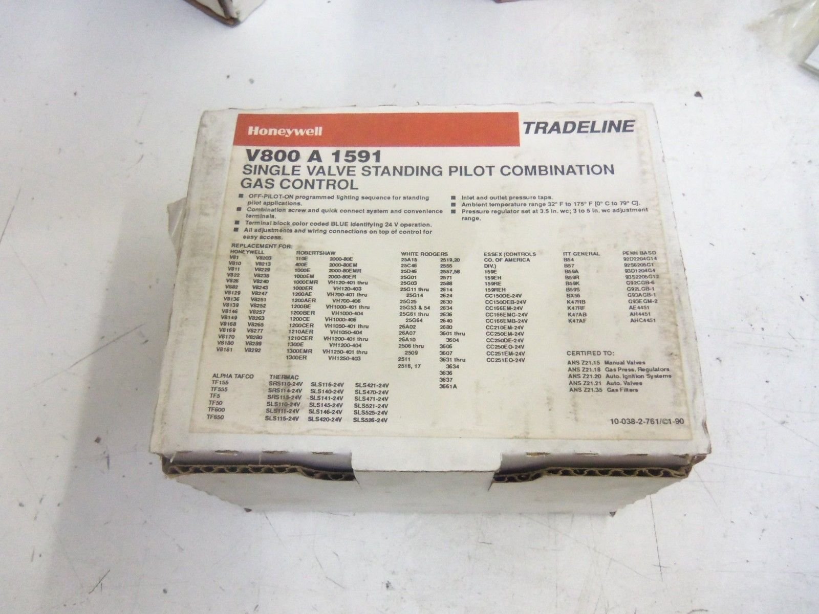 HONEYWELL V800A1591 GAS VALVES