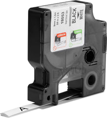 Dymo 18053 Rhino Heat Shrink Tube Label 3/8 5, Black on White