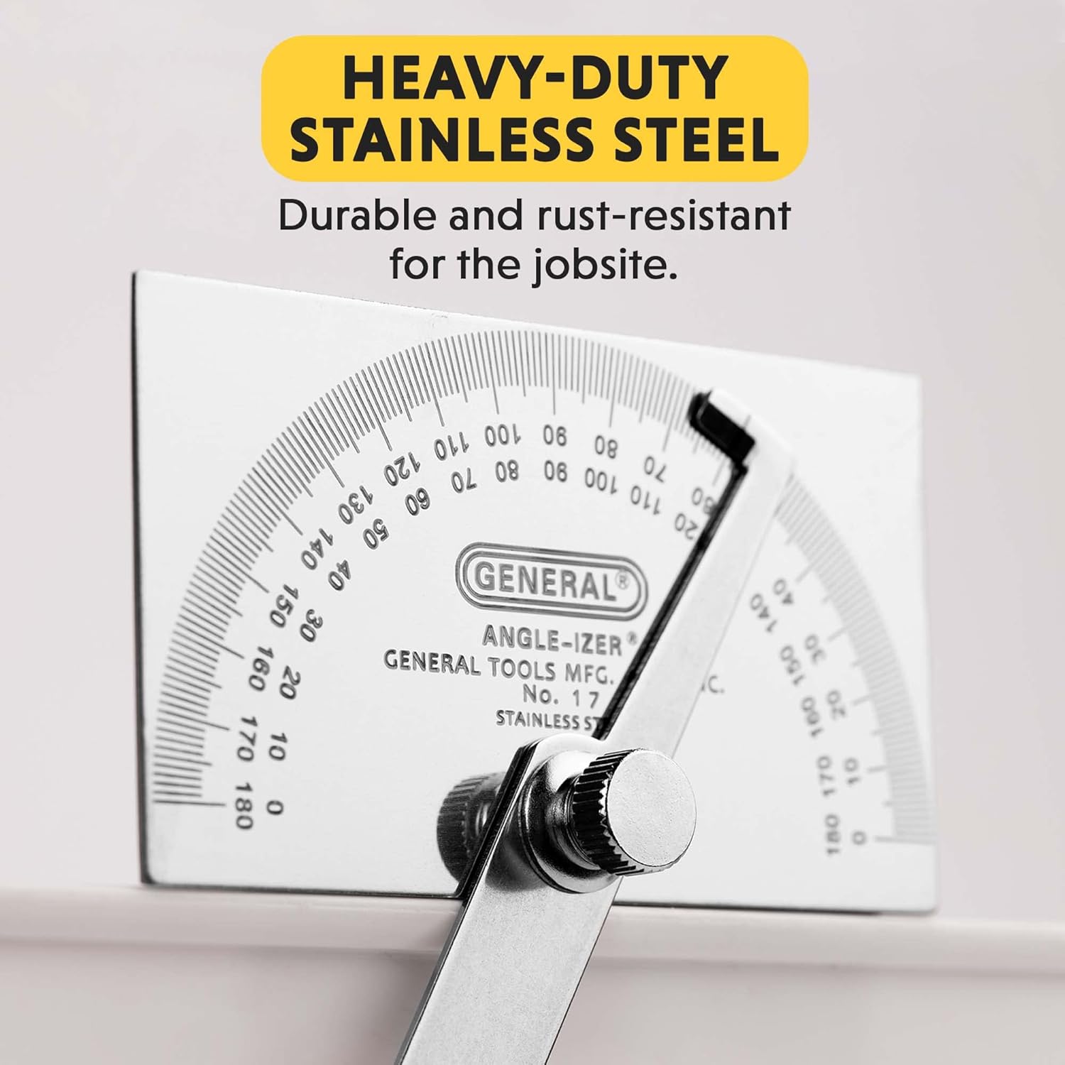 GENERAL TOOLS General Tools 17 Angle Protractor Stainless Steel Square Head - Pack of 1
