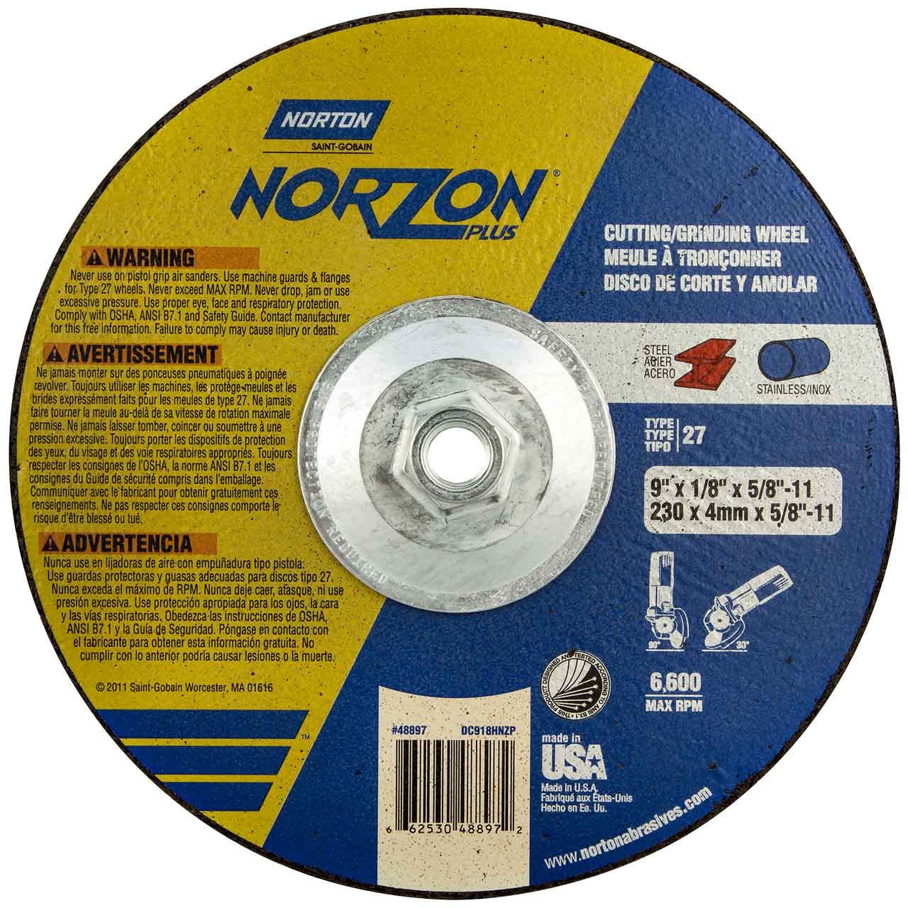 NORTON 66253048897 GRINDING & CUT OFF WHEELS