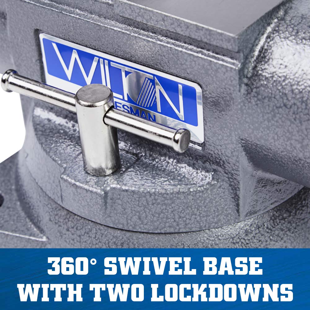 WILTON Wilton 28807 Tradesman Bench Vise 6-1/2 Inch Jaw Width 4 Inch Throat Depth 360-Degree Swivel