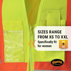 Pioneer V1021860U-XL Ladies Mesh Back Vest Green X-Large