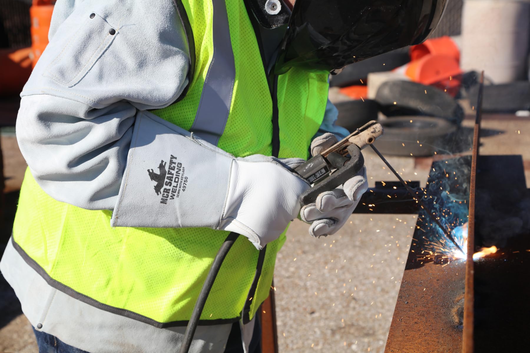 MCR SAFETY MCR Safety 49750L Elkskin Welding Gloves Large