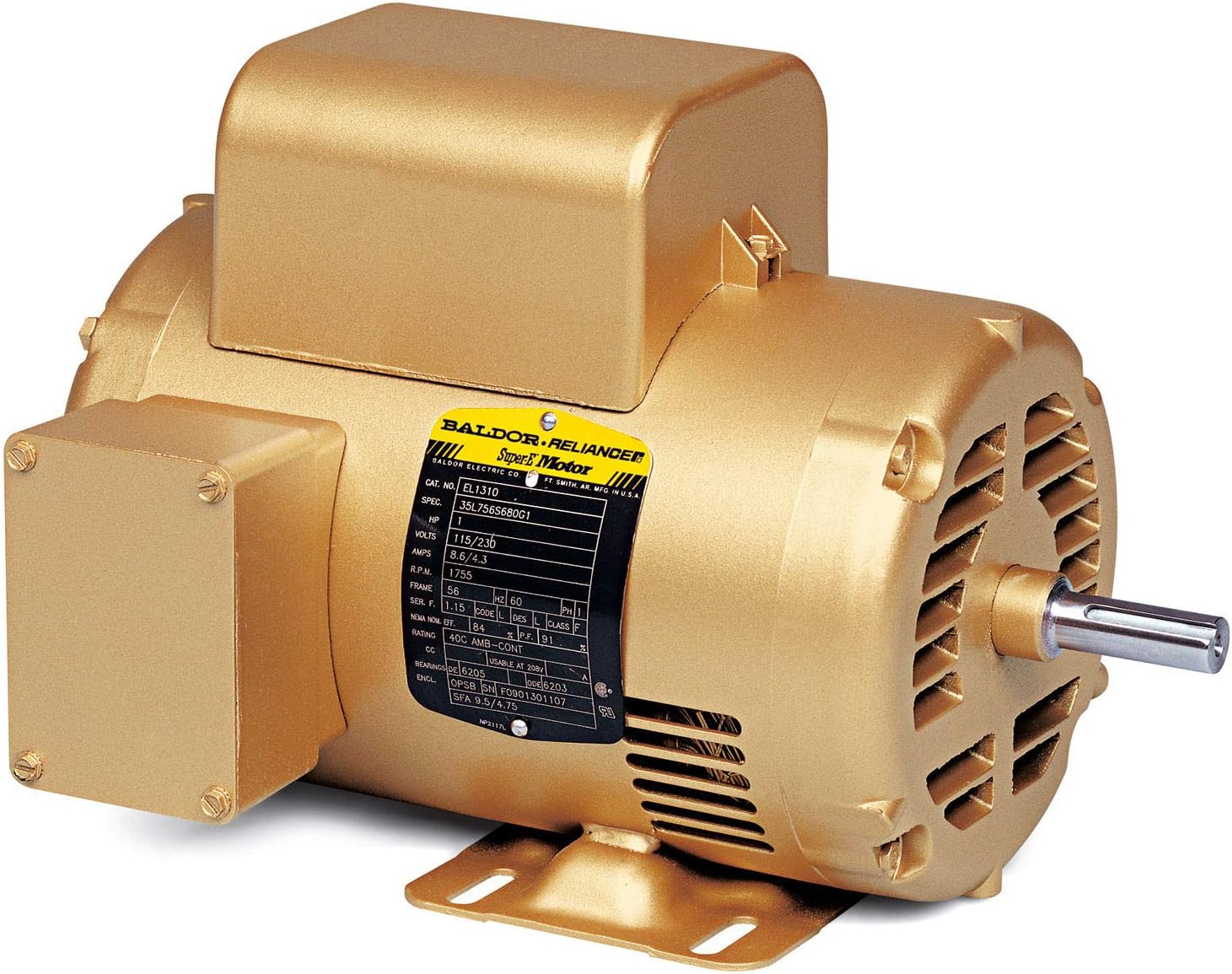 BALDOR MOTOR EL11301 GENERAL PURPOSE MOTORS