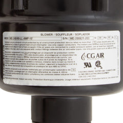CG Air ME-240/60-LL-AMP Millenium Long Life Blower 230v 4.0A 10ft AMP
