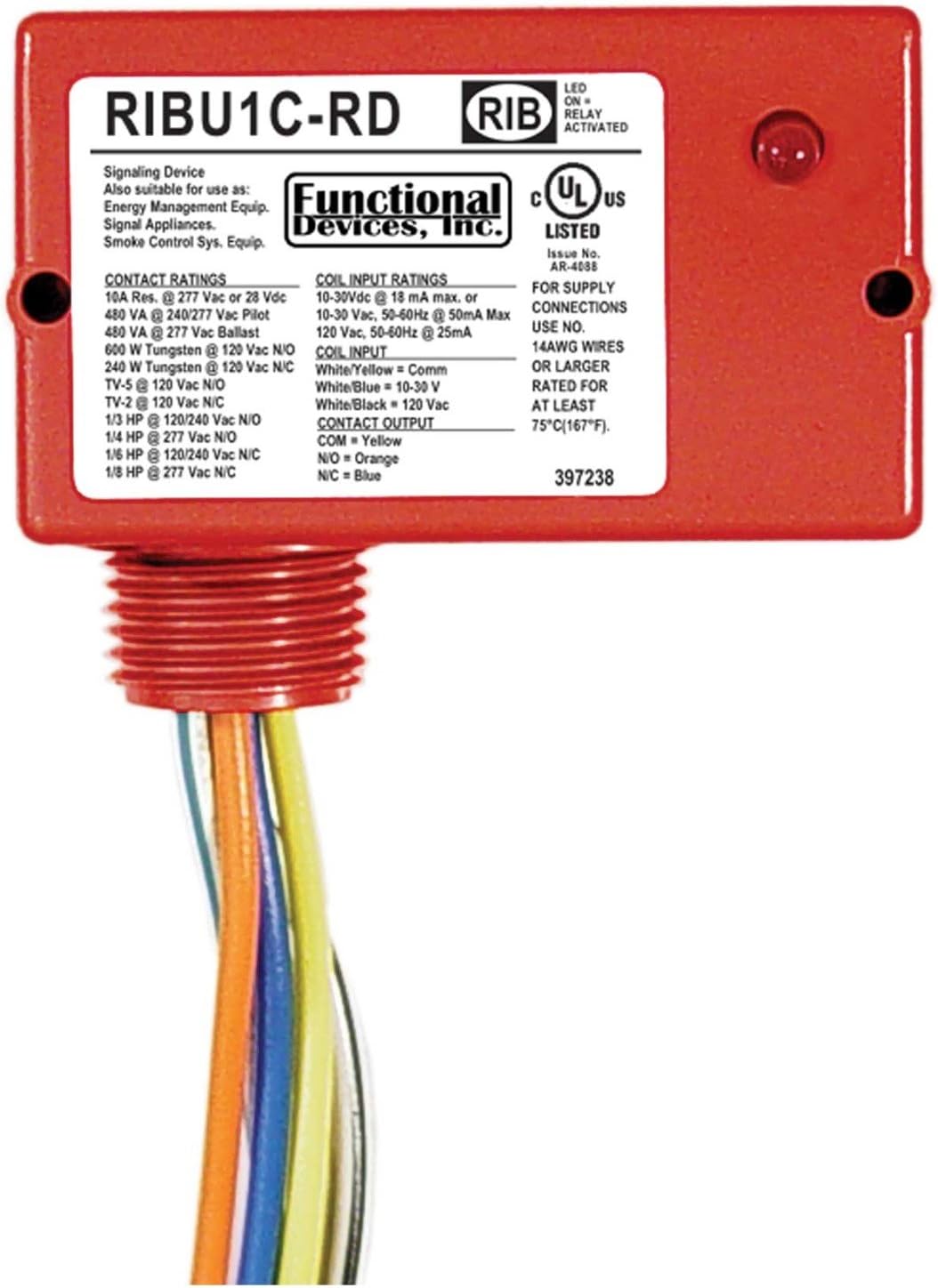 FUNCTIONAL DEVICES RIBU1C-RD RELAYS