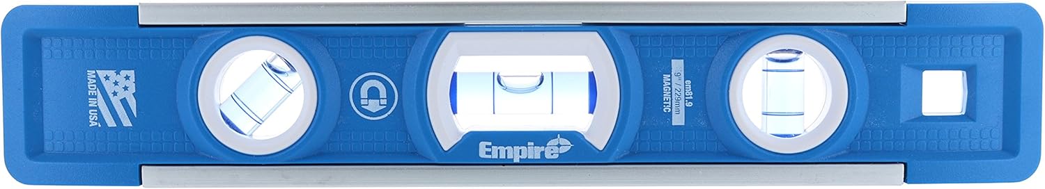 EMPIRE INDUSTRIES Empire EM81.9 True Blue 9-Inch Heavy-duty Magnetic Aluminum Torpedo Level Twin Pack