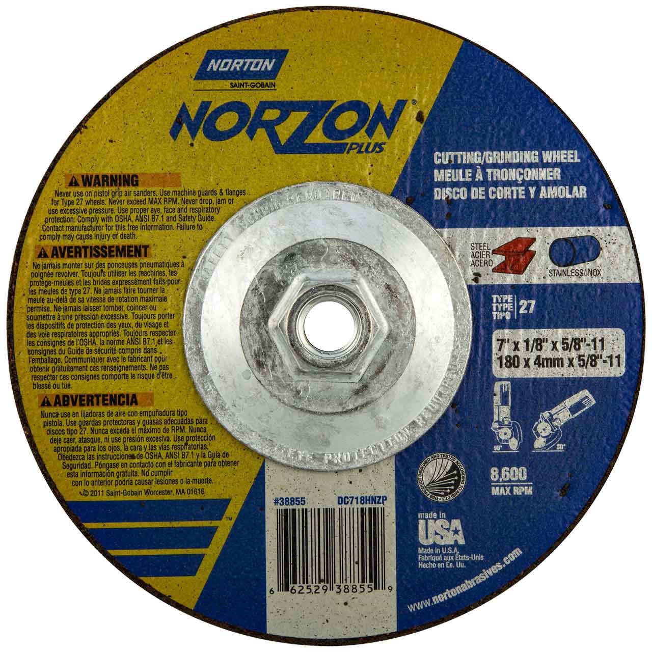 NORTON 66252938855 ABRASIVES, FILES, & CHISELS