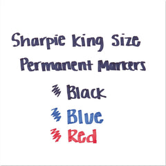 Sharpie 15001A King Size Permanent Marker Black Ink Pack of 12