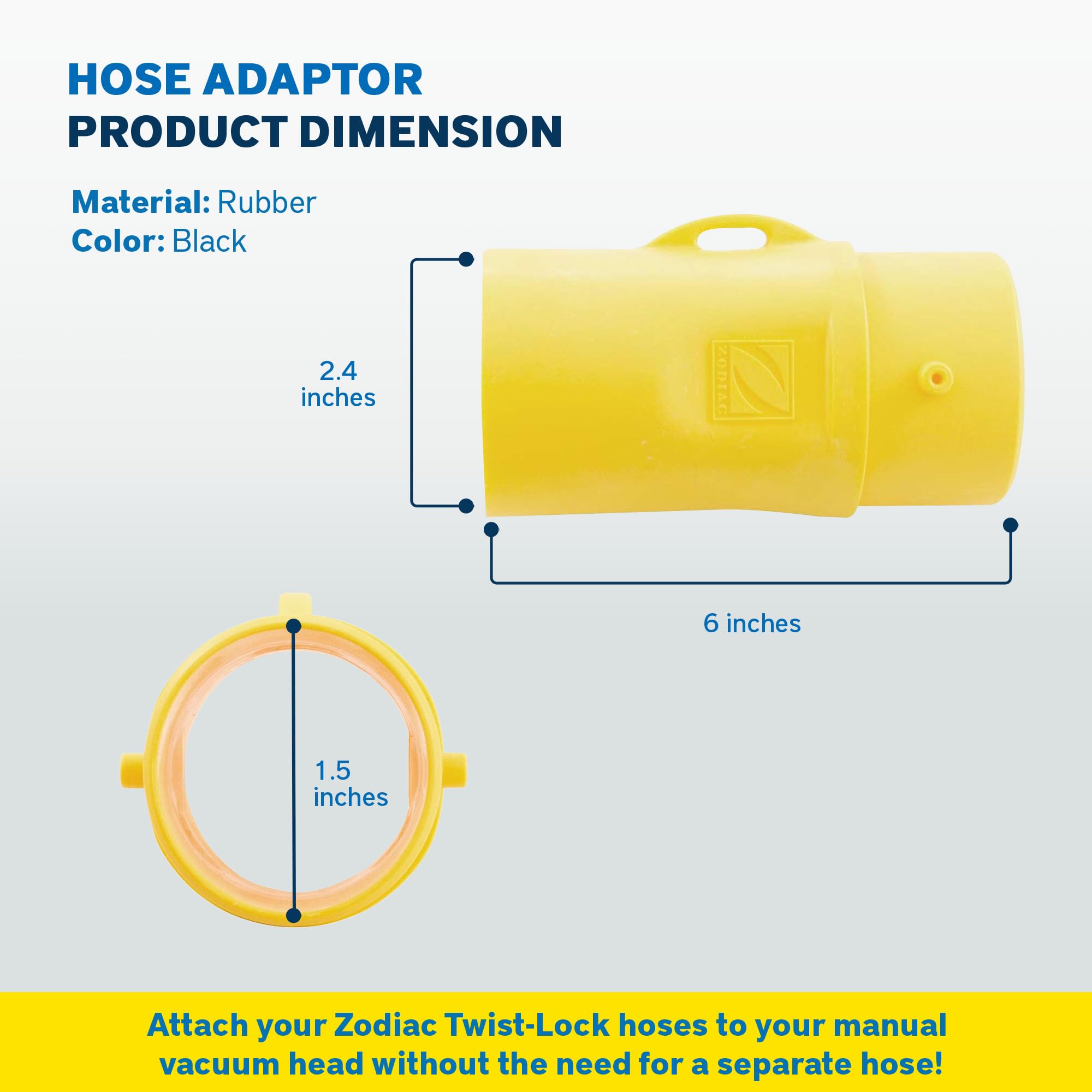 ZODIAC Zodiac R0697100 Manual Vac Head Hose Adapter