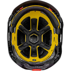 PIP 280-HP1491RM-11 Indust Climbing Helmet W Mips TECH Polycarbonate/ABS Shell EPS Foam Impact Liner HDPE Suspension Wheel Ratchet Adjustment and 4-Point Chin Strap