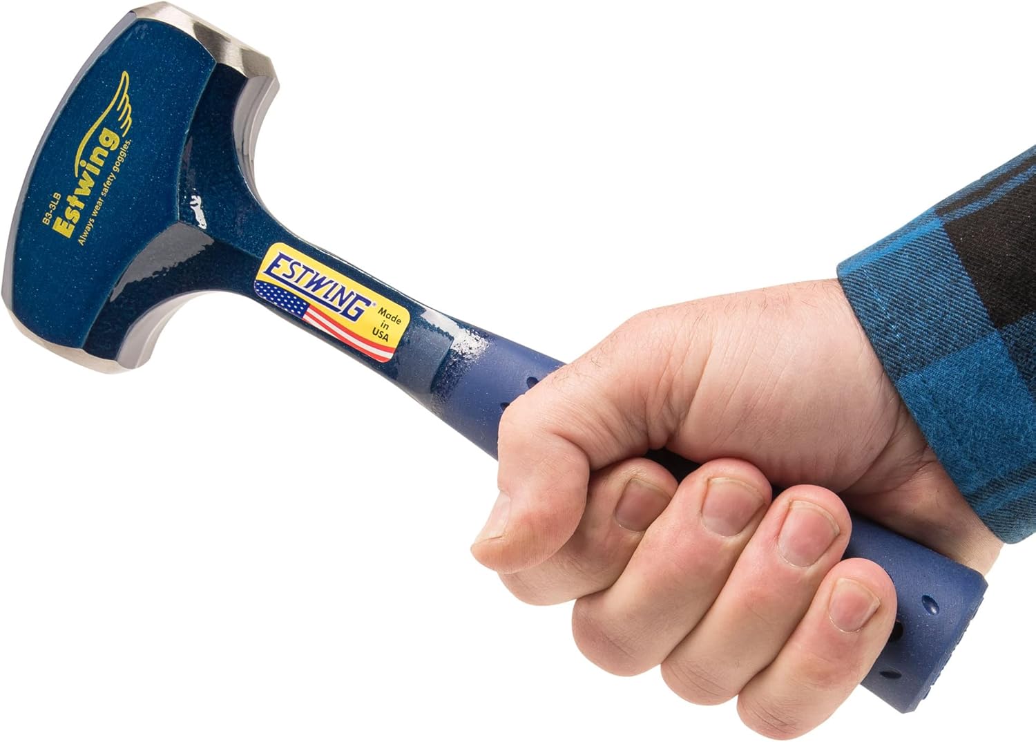 ESTWING Estwing B3-3LB Drilling/Crack Hammer 3-Pound Sledge Steel Construction Shock Reduction Grip