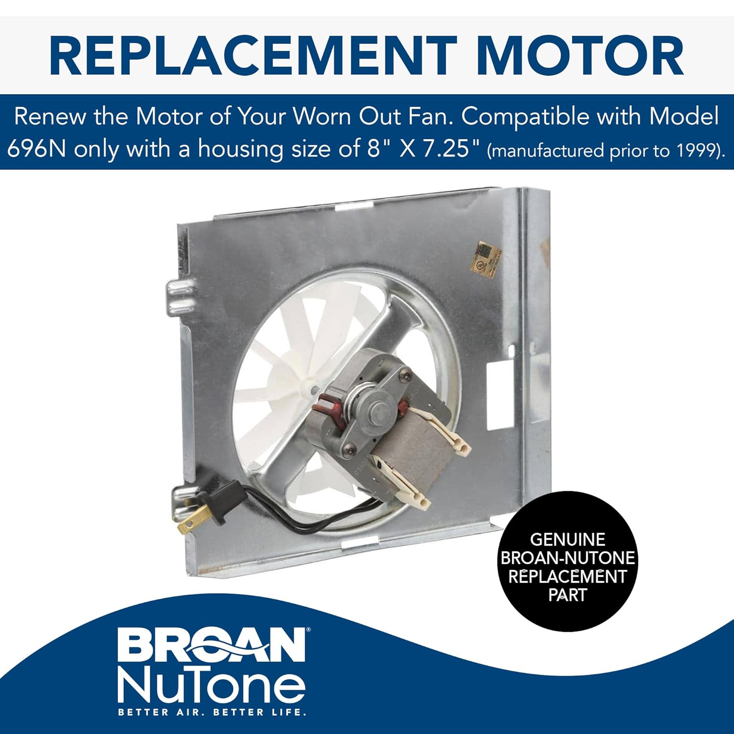 BROAN-NUTONE Broan-NuTone C350BN Replacement Motor/Wheel 50 CFM 696N Ventilation Fan