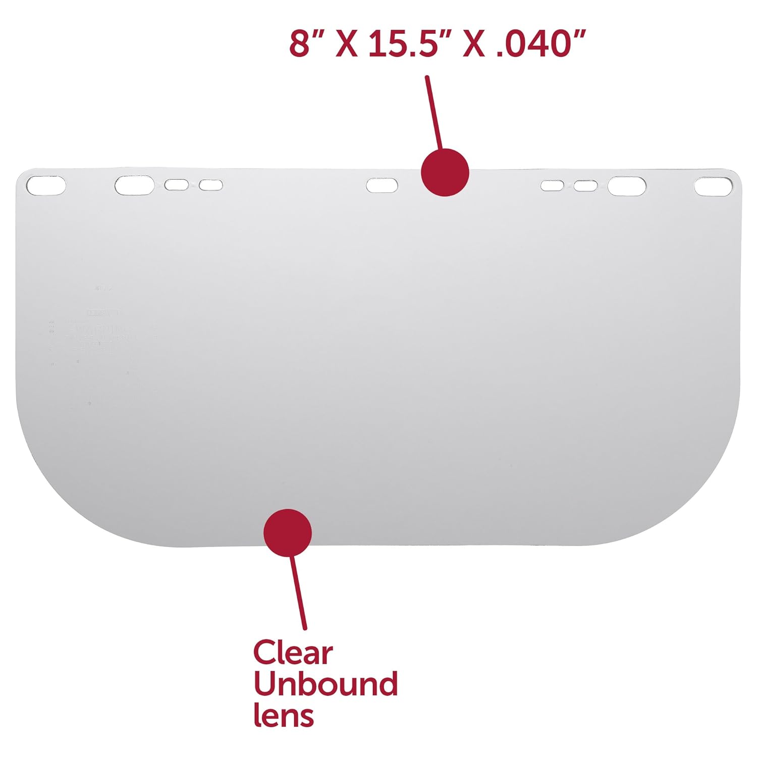 JACKSON SAFETY Jackson Safety 30706 Face Shield Window 8 x 15.5 x 0.04 Polycarbonate Unbound Case of 36