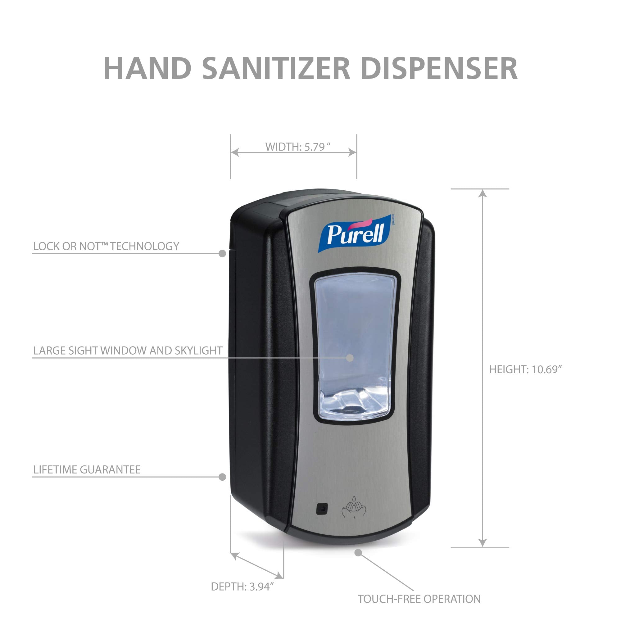 PURELL Purell 1928-04 LTX-12 Touch-Free Hand Sanitizer Dispenser Power 1200 milliliters