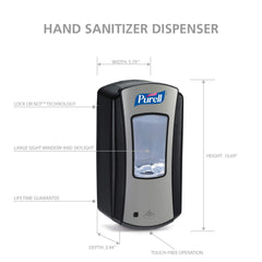 Purell 1928-04 LTX-12 Touch-Free Hand Sanitizer Dispenser Power 1200 milliliters